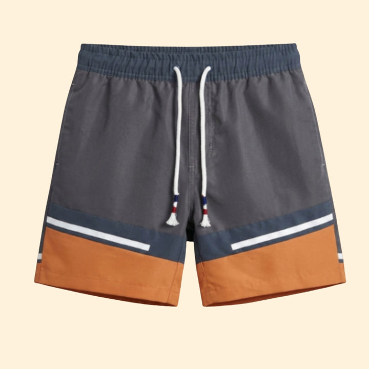 Men’s Mid-Length Swim Shorts with Elastic Waist