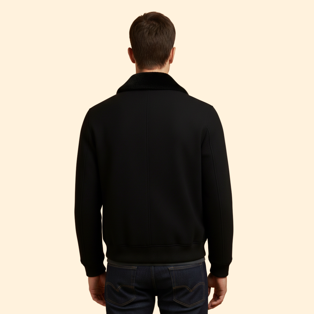 Men’s Bomber Jacket with Front Flap Pockets