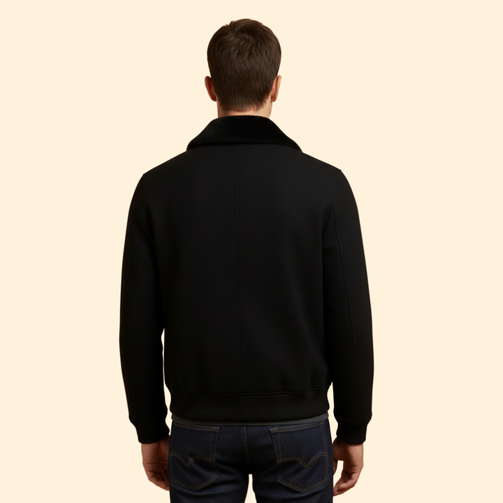Men’s Bomber Jacket with Front Flap Pockets
