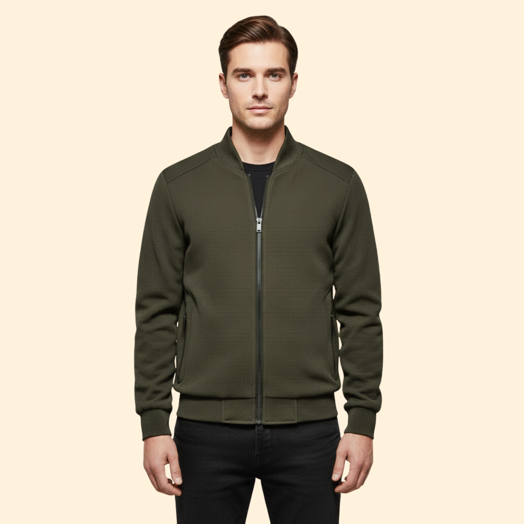Men’s Bomber Jacket with Zip Front