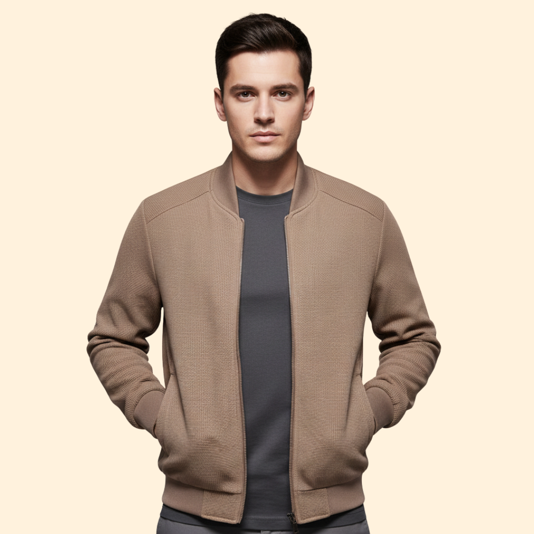 Men’s Bomber Jacket with Zip Front