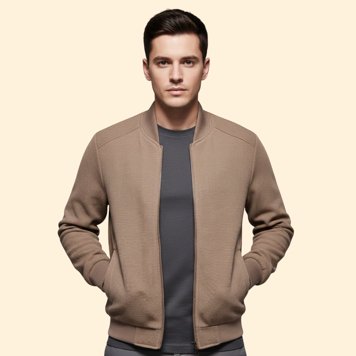 Men’s Bomber Jacket with Zip Front
