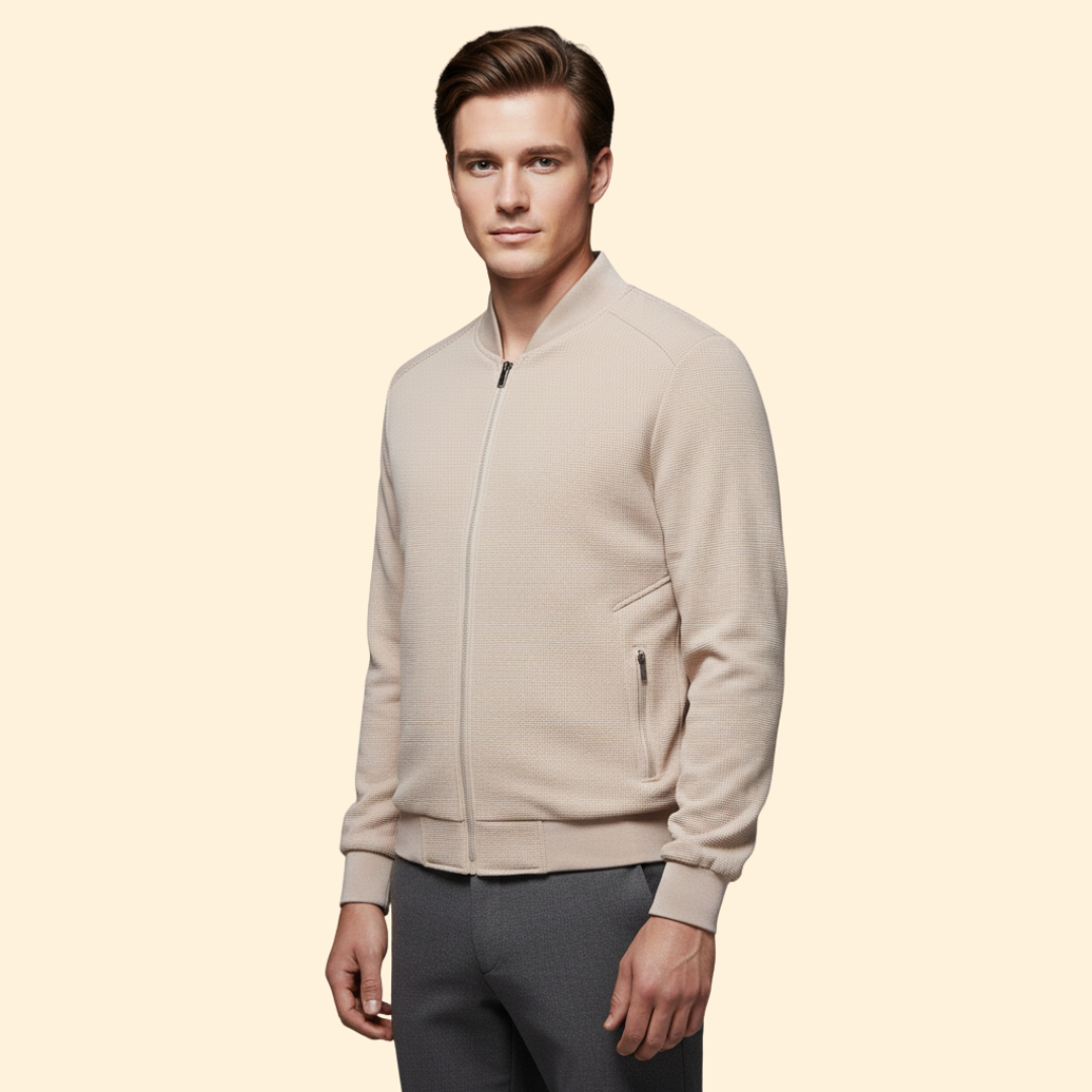Men’s Bomber Jacket with Zip Front