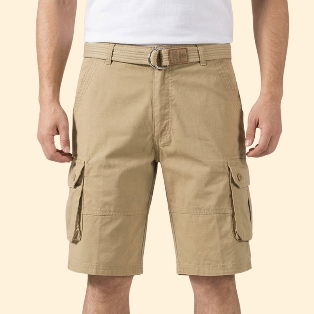 Men’s Outdoor Cargo Shorts with Belted Waist