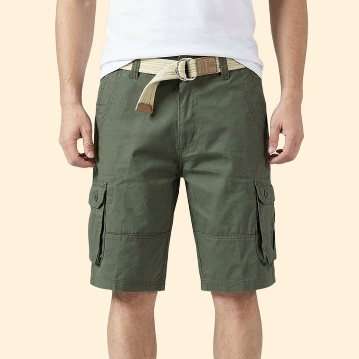 Men’s Outdoor Cargo Shorts with Belted Waist