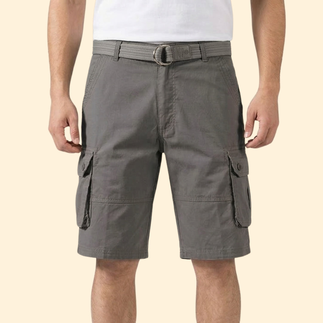 Men’s Outdoor Cargo Shorts with Belted Waist