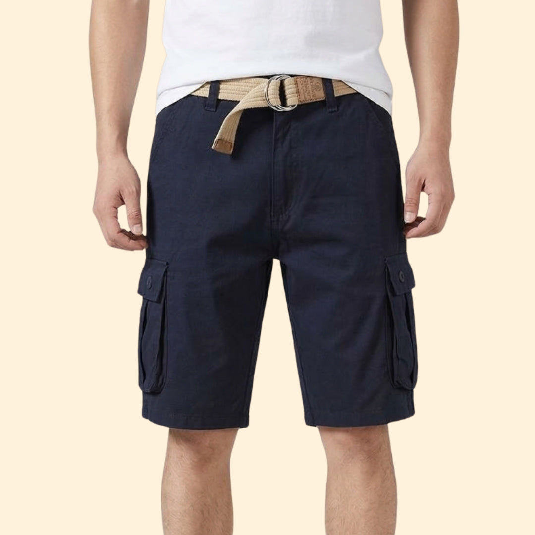 Men’s Outdoor Cargo Shorts with Belted Waist