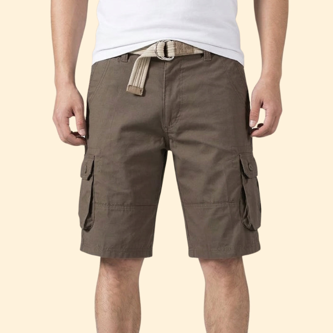Men’s Outdoor Cargo Shorts with Belted Waist