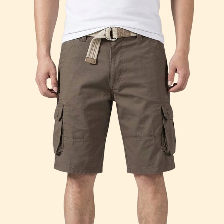 Men’s Outdoor Cargo Shorts with Belted Waist