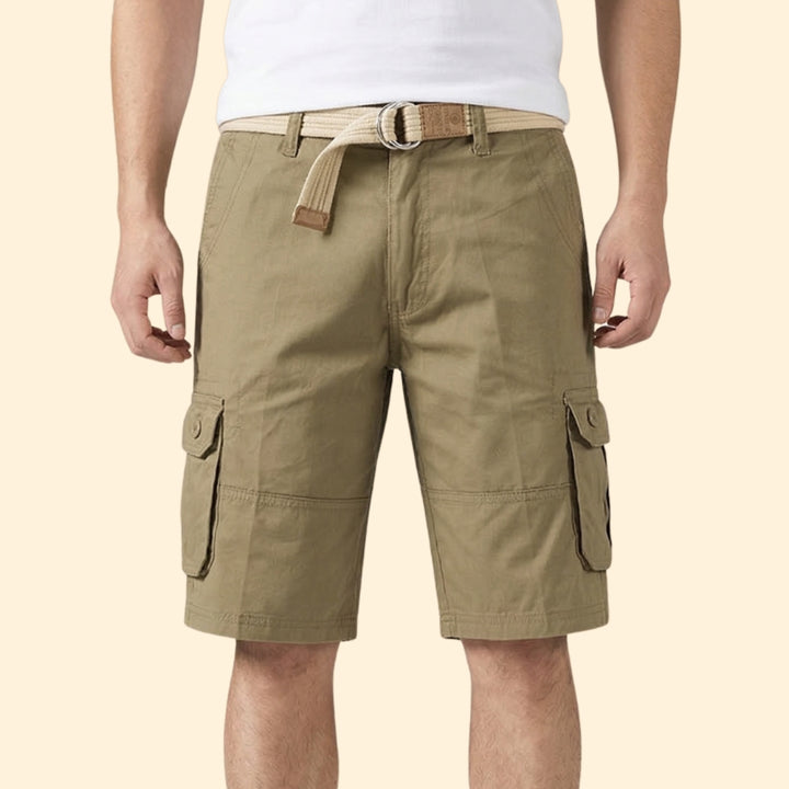 Men’s Outdoor Cargo Shorts with Belted Waist