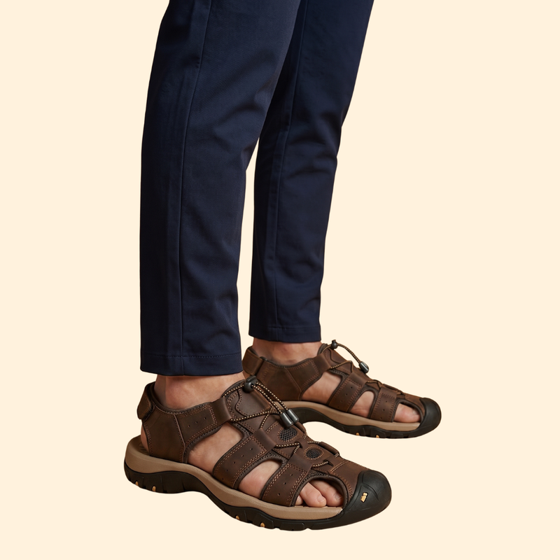 Men's Outdoor Sandals with Toe Cap