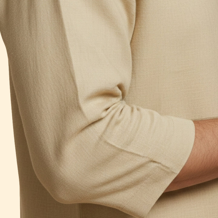 Men's Oversized Shirt with V-Neckline