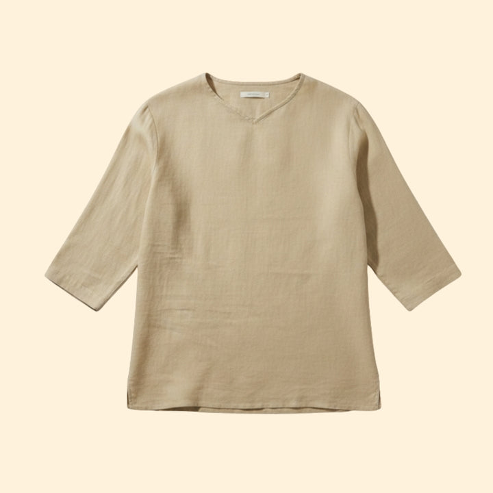 Men's Oversized Shirt with V-Neckline