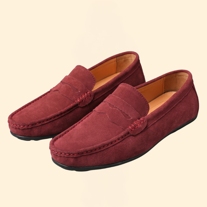 Men’s Penny Loafers with Suede Finish