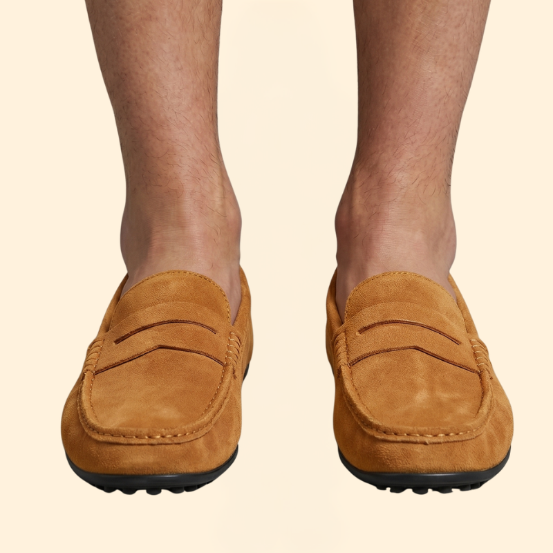 Men’s Penny Loafers with Suede Finish