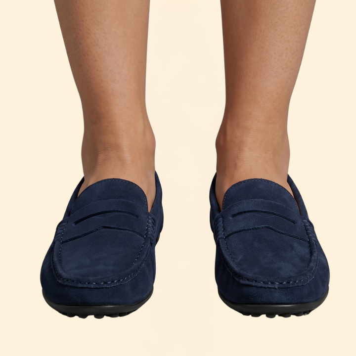 Men’s Penny Loafers with Suede Finish