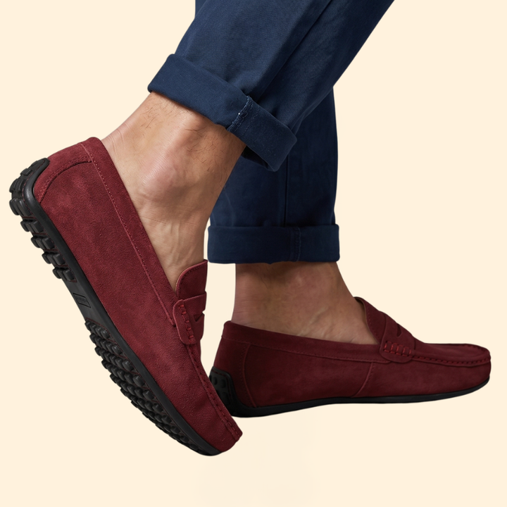 Men’s Penny Loafers with Suede Finish