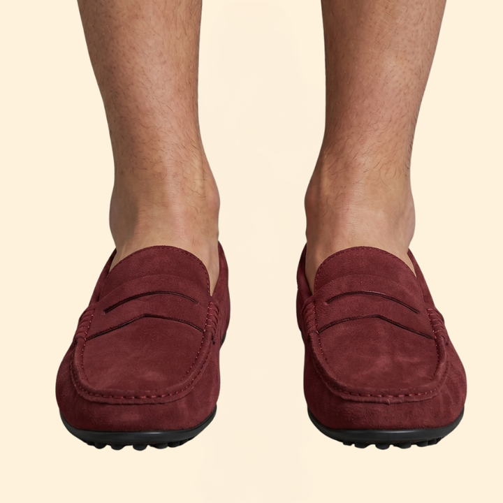 Men’s Penny Loafers with Suede Finish