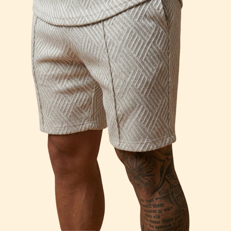 Men’s Polo Shirt and Casual Shorts Set