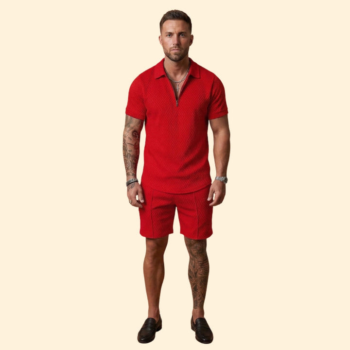 Men’s Polo Shirt and Casual Shorts Set