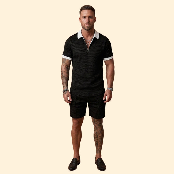 Men’s Polo Shirt and Casual Shorts Set