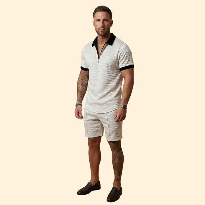 Men’s Polo Shirt and Casual Shorts Set