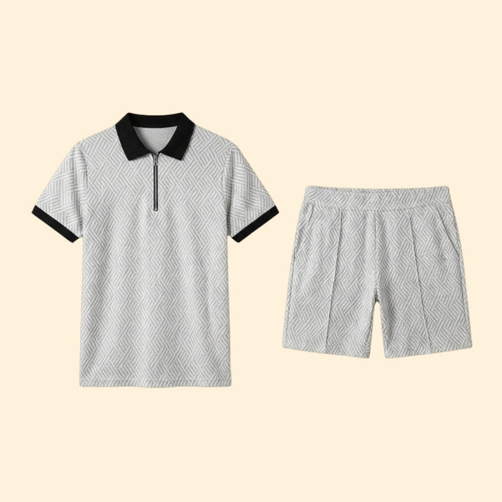 Men’s Polo Shirt and Casual Shorts Set