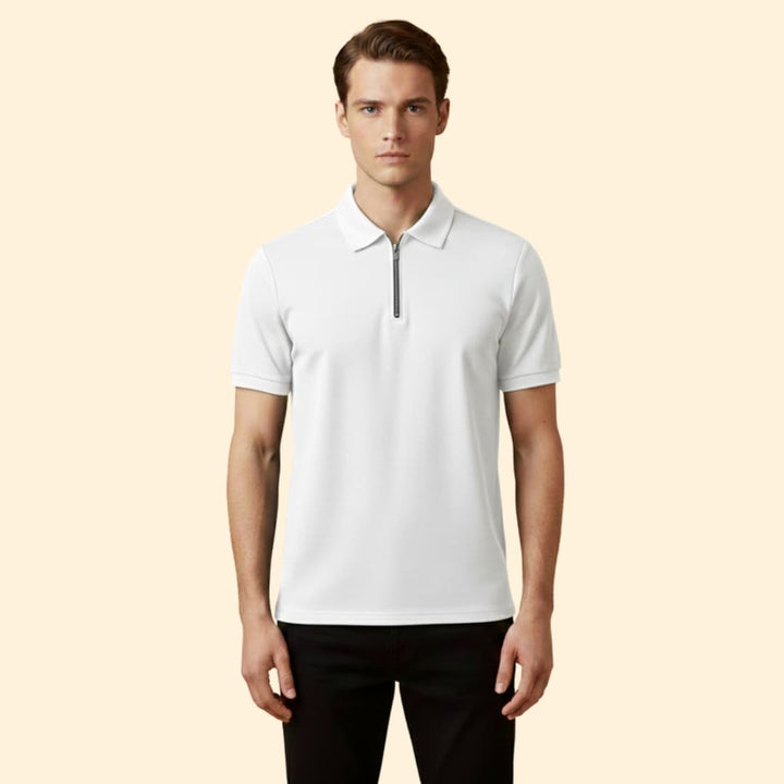 Men’s Polo Shirt with Zipper Closure