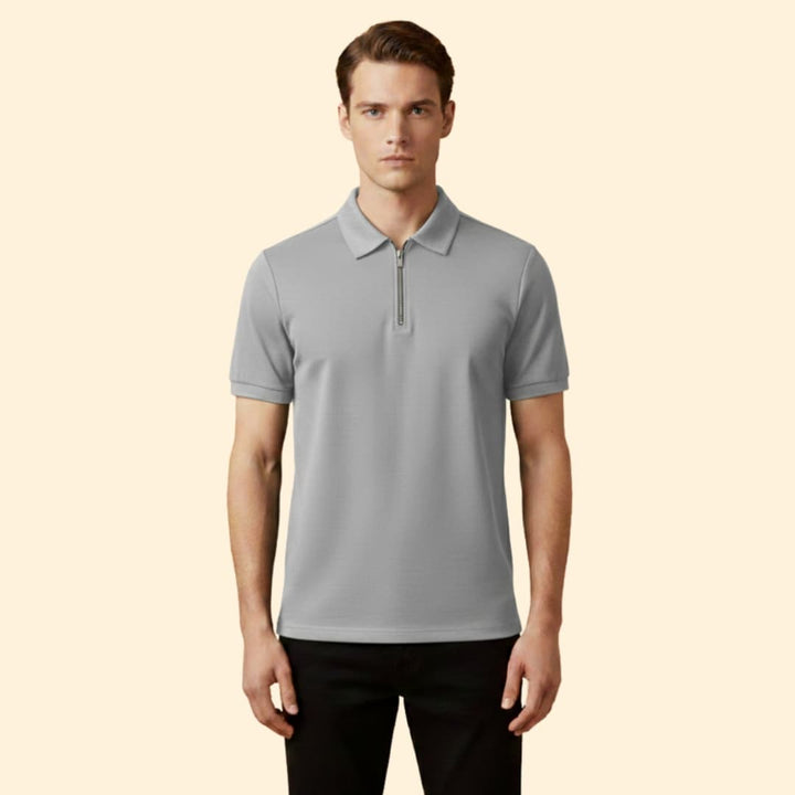 Men’s Polo Shirt with Zipper Closure