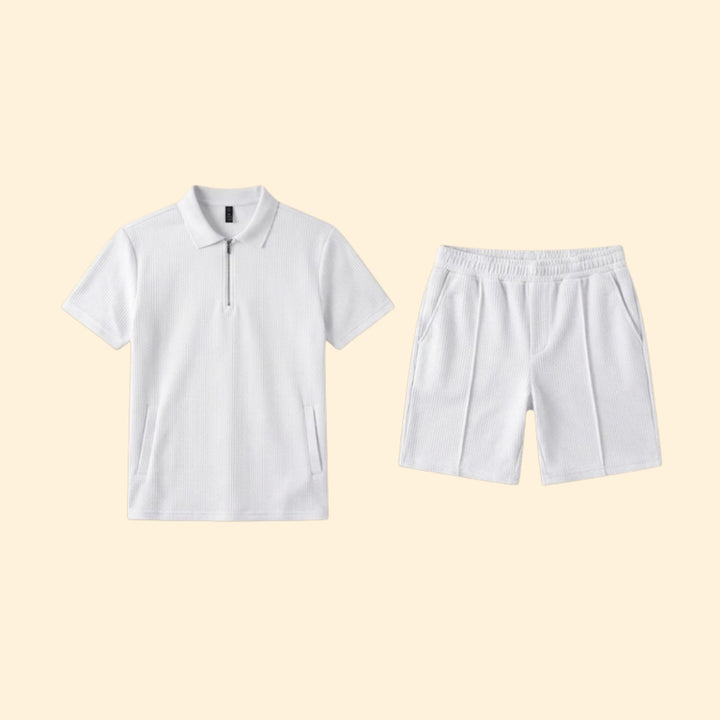 Men’s Polo Shirt with Zipper and Side Pockets