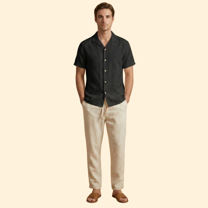 Men’s Pyjama Set with Button-Up Shirt