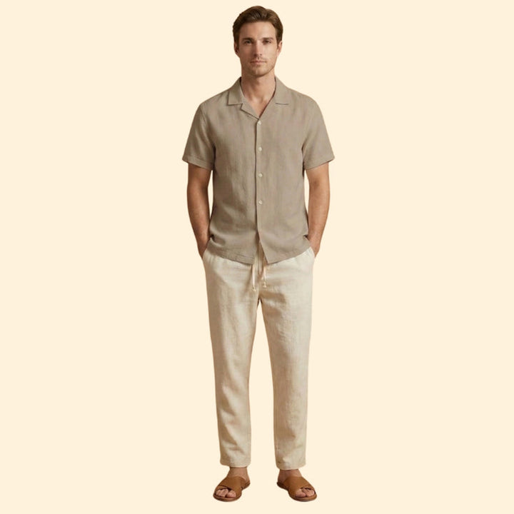 Men’s Pyjama Set with Button-Up Shirt