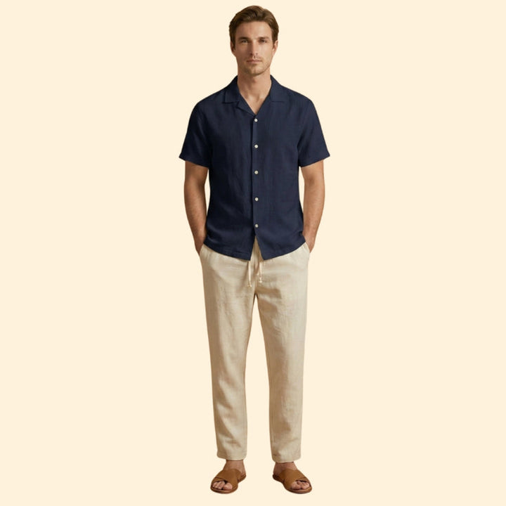 Men’s Pyjama Set with Button-Up Shirt