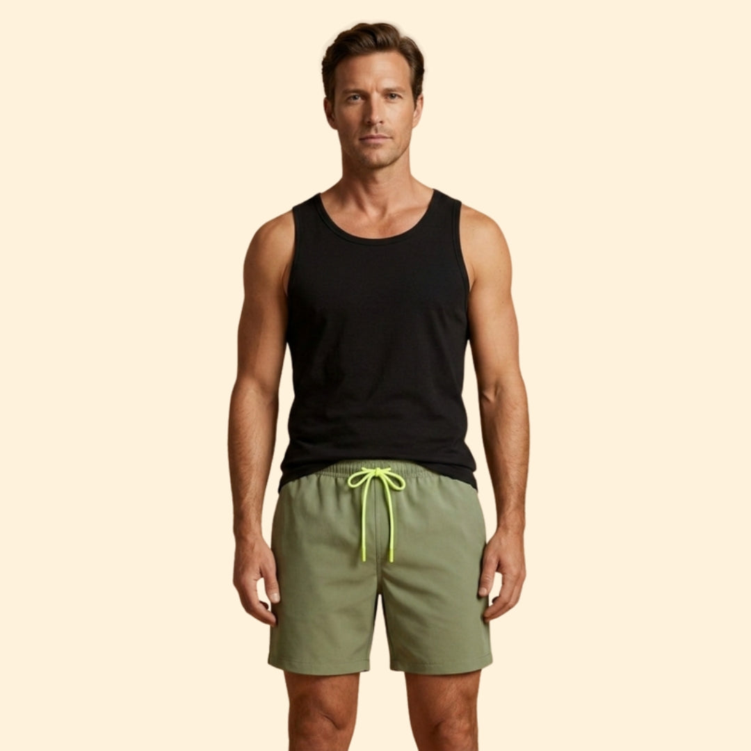 Men’s Quick-Drying Swim Shorts with Drawstring