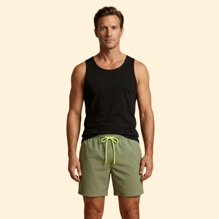 Men’s Quick-Drying Swim Shorts with Drawstring