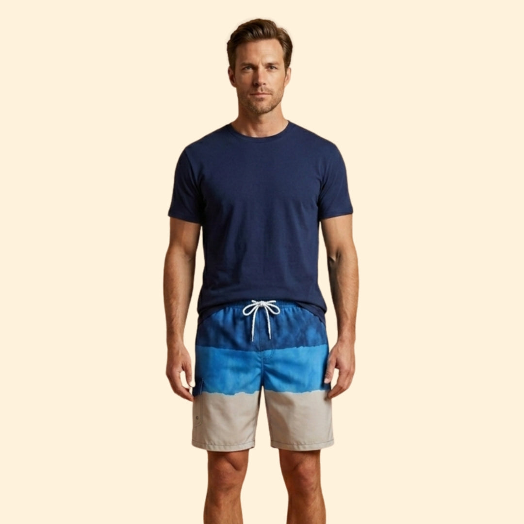 Men’s Quick-Drying Swim Shorts with Drawstring