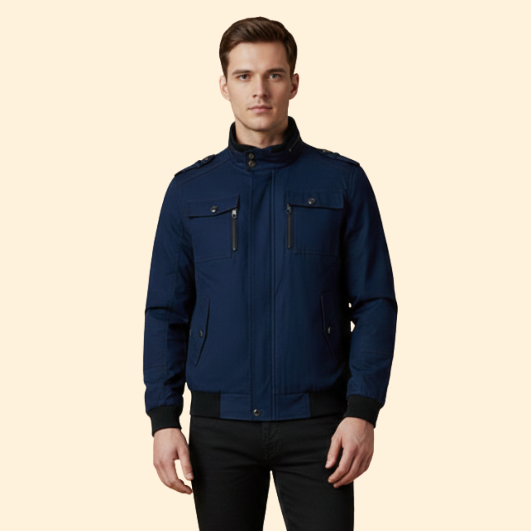 Men’s Bomber Jacket with Chest Pockets