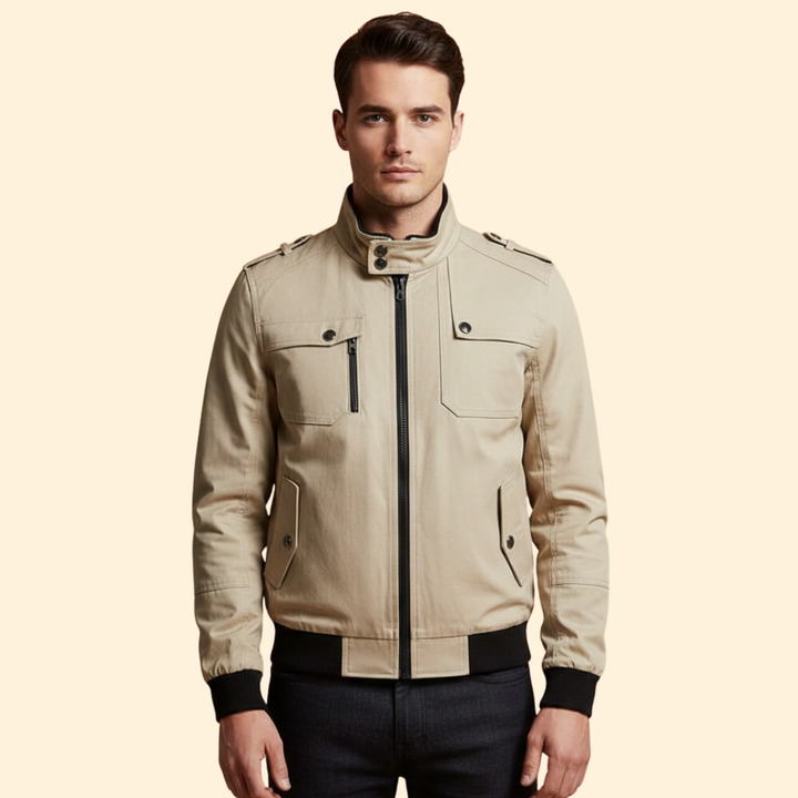 Men’s Bomber Jacket with Chest Pockets