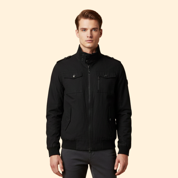 Men’s Bomber Jacket with Chest Pockets