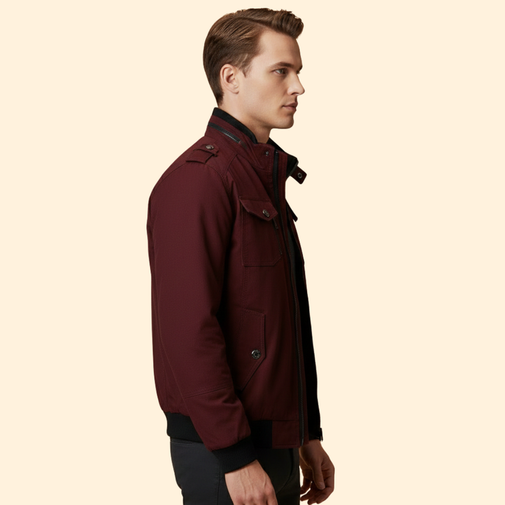Men’s Bomber Jacket with Chest Pockets
