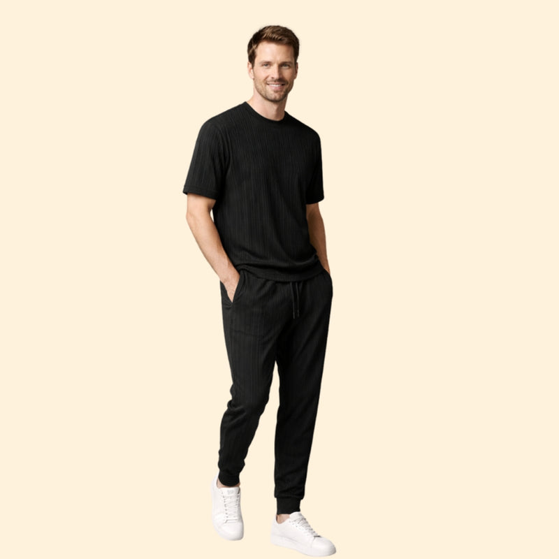 Men’s Relaxed Set with Pleated Design