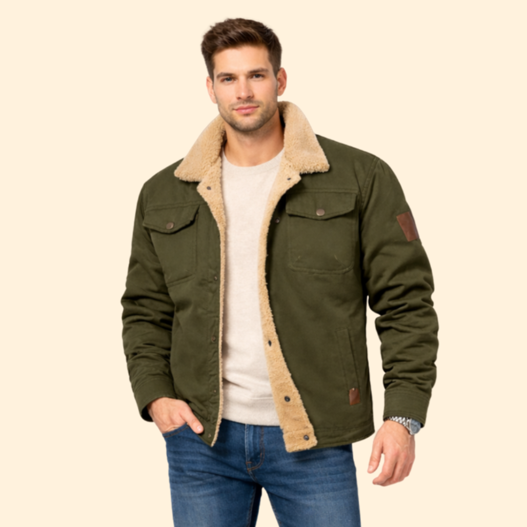 Men’s Sherpa Jacket with Structured Fit