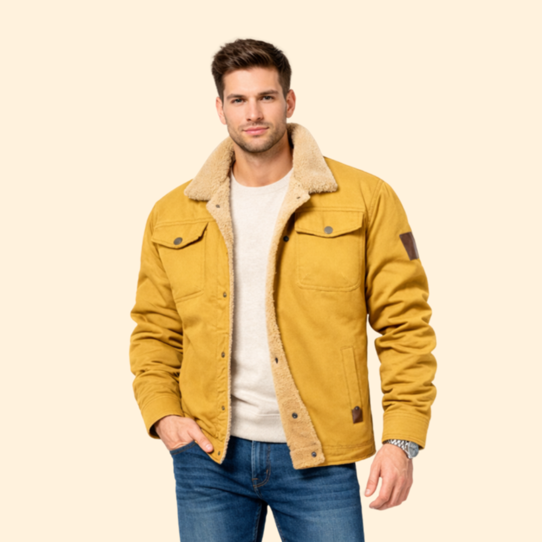 Men’s Sherpa Jacket with Structured Fit