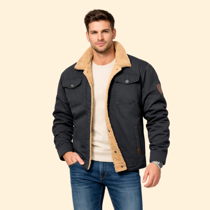 Men’s Sherpa Jacket with Structured Fit