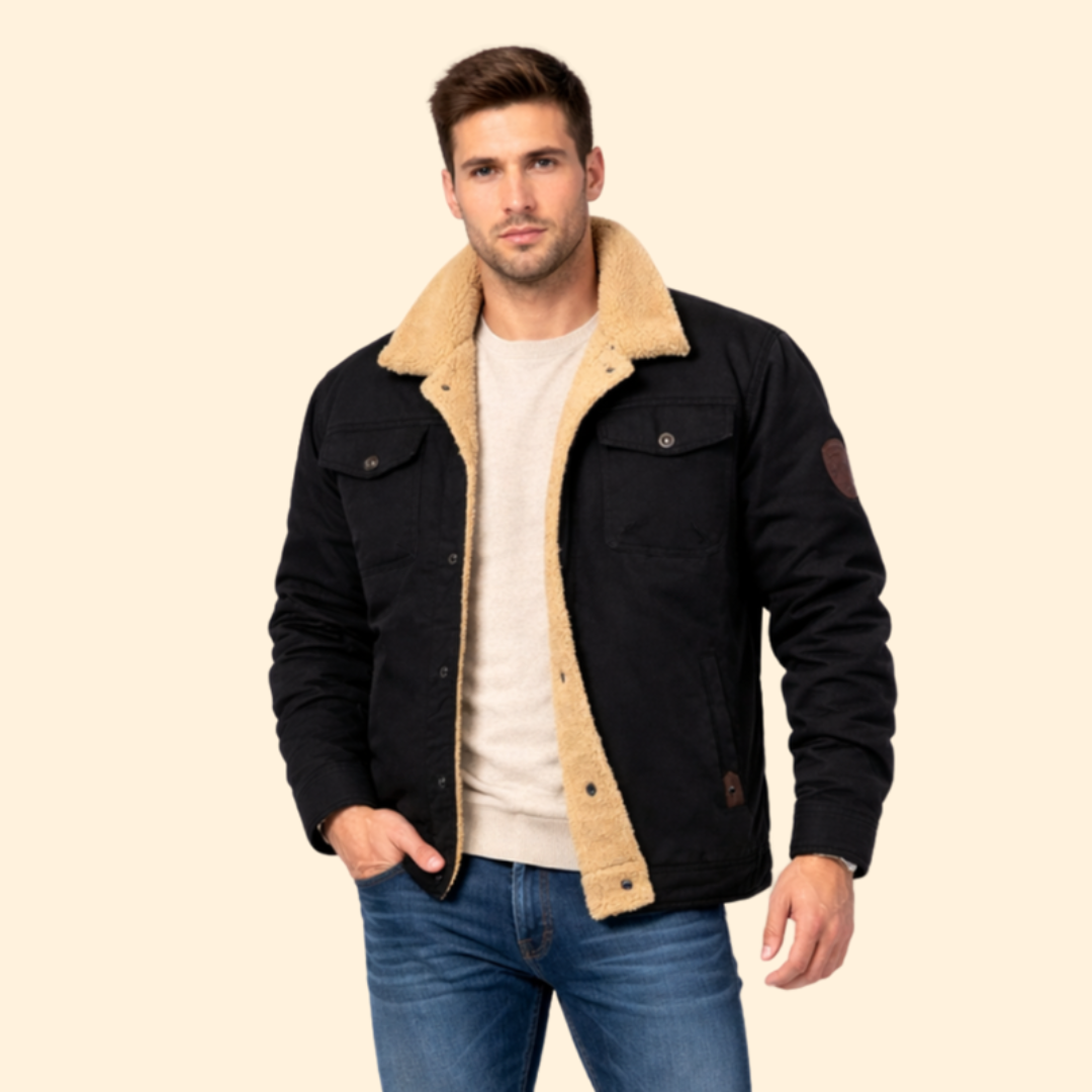 Men’s Sherpa Jacket with Structured Fit