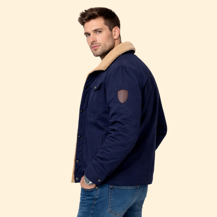 Men’s Sherpa Jacket with Structured Fit