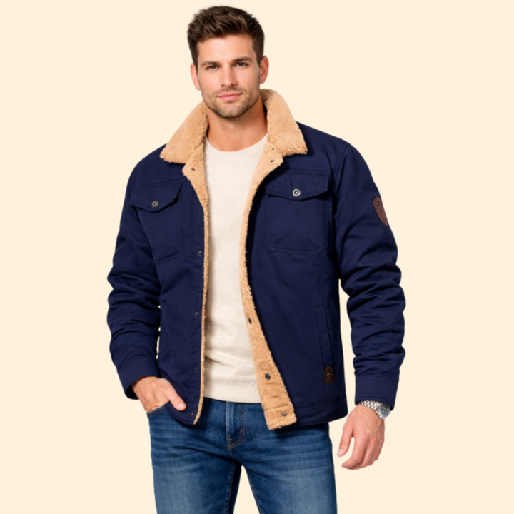 Men’s Sherpa Jacket with Structured Fit
