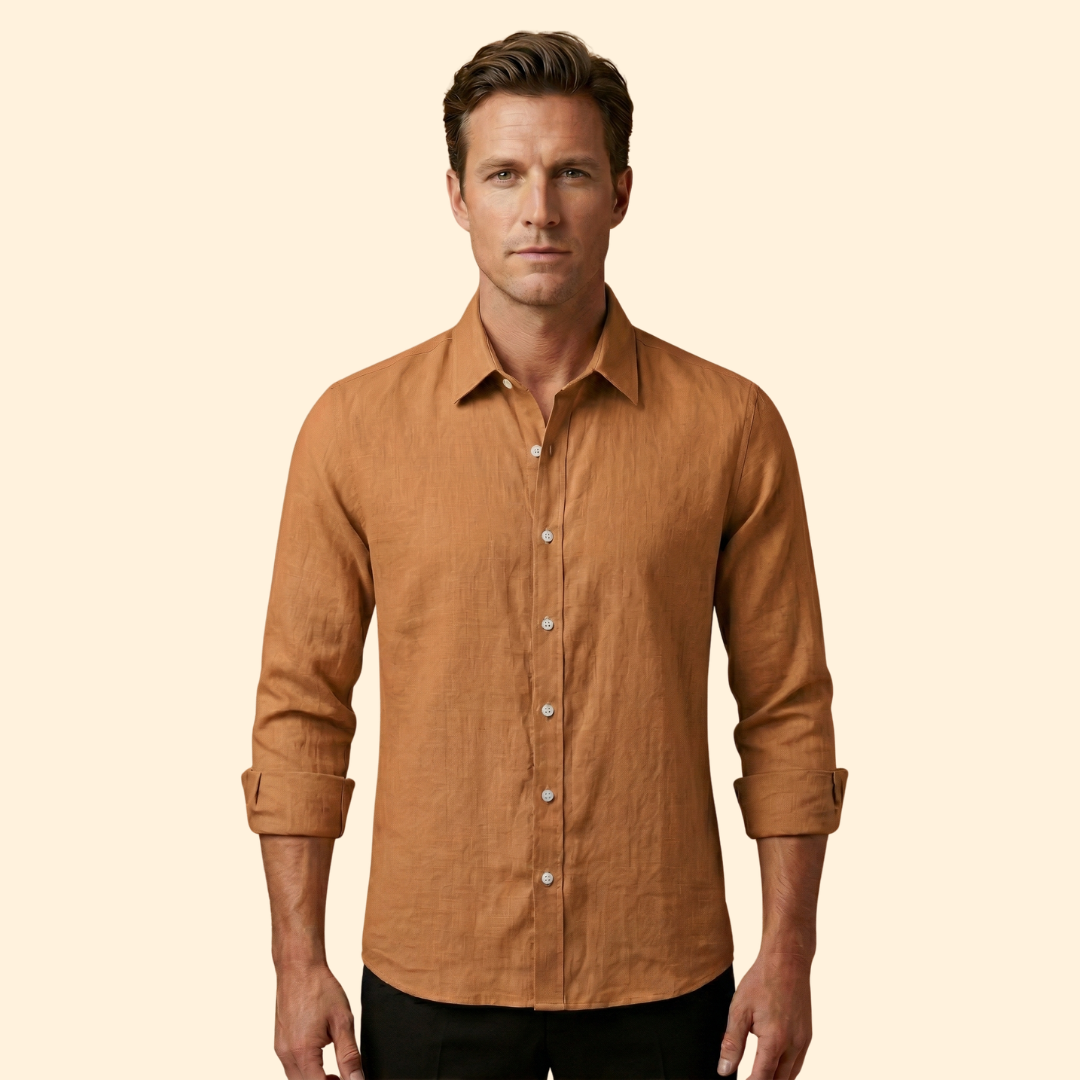 Men’s Shirt with Classic Collar and Long Sleeves