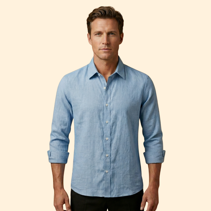 Men’s Shirt with Classic Collar and Long Sleeves
