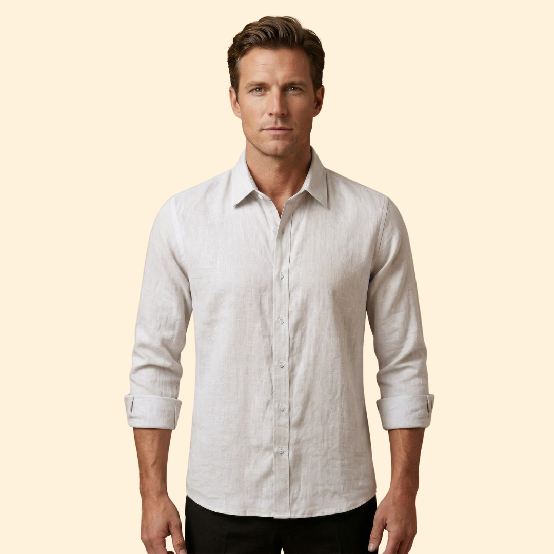 Men’s Shirt with Classic Collar and Long Sleeves